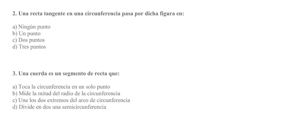 Examen de Matemáticas de tercer grado de secundaria